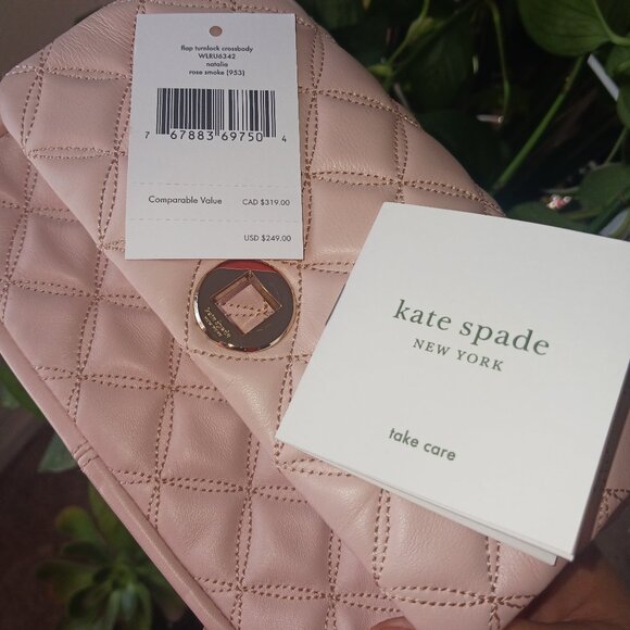 Kate Spade Natalia Flap Turnlock crossbody Rose Smoke - Picture 1 of 6